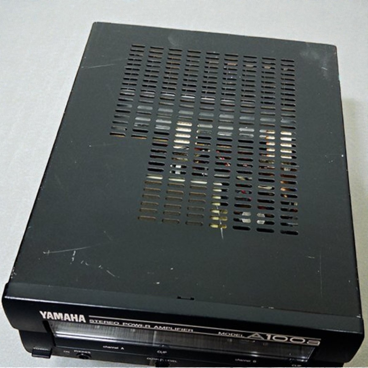 YAMAHA A100a Stereo Power Amplifier Tested Working VU Meter 100V