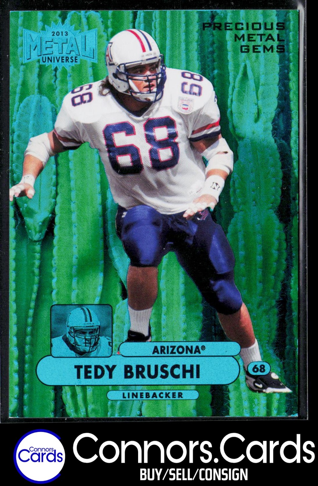 Tedy Bruschi 2013 Fleer Retro #M-14 '98 Metal PMG Teal #/50