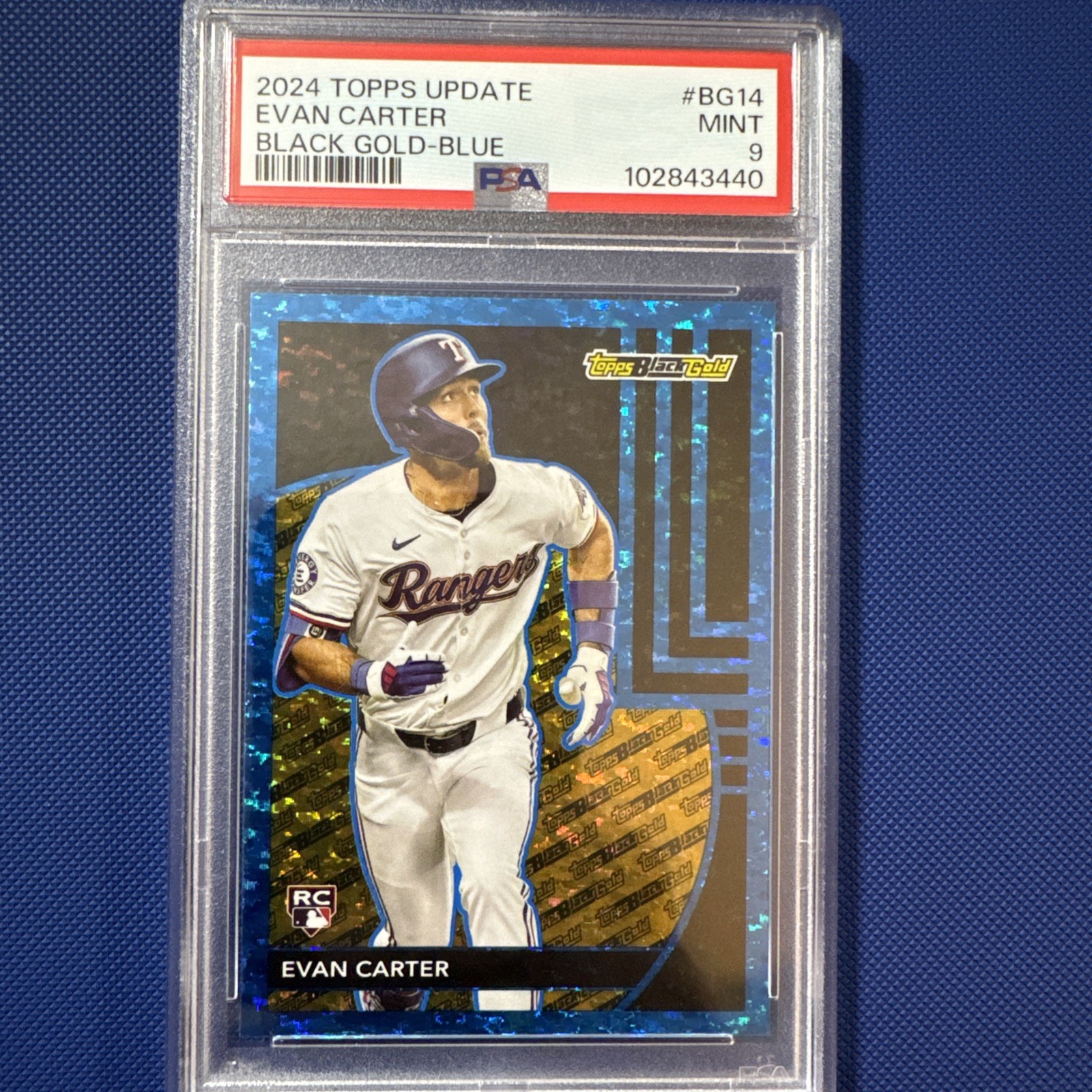 2024 Topps Update Series - Topps Black Gold Evan Carter #BG-14 Blue (RC)