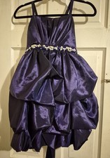 Girls Preteen Sz 10 Dark Purple Beautiful Dress Kids Party Father Daughter Dance