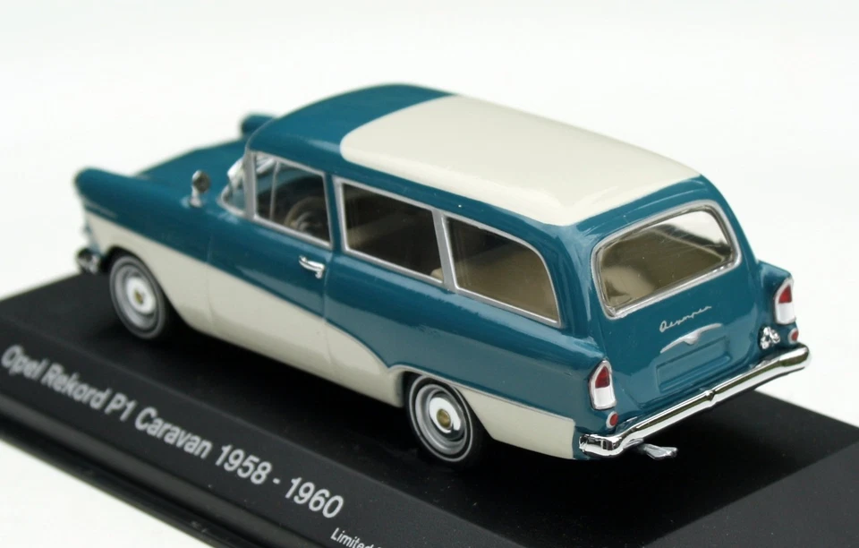 Opel Rekord P1 Caravan Anno 1957-1962, Blu, Modello Minichamps In M. 1:43, OVP - Immagine 2 di 4