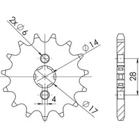 Ritzel P420 - Z13 (DIS.49100) Derbi 50 GPR R 97/00