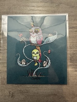 Marq Spusta Seven Birds Micro Print 3x3 On Smeezy Teal!!