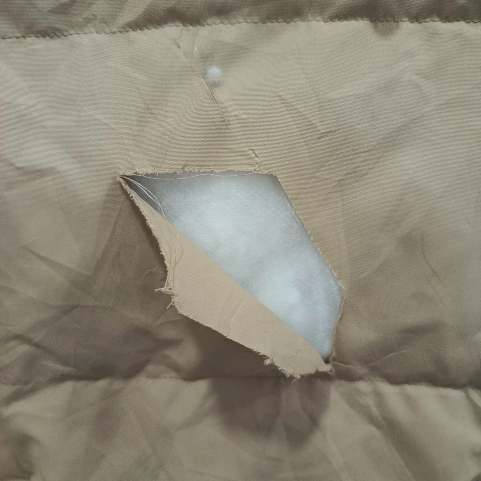 Puffer Jacket Hoodie Hooded Full Zipper Beige 21.5x26.5 Size L - Image 3 of 4