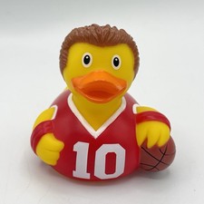 Lilalu 2120 Basketball Player Rubber Duck Red Jersey 10 Vinyl Toy w/ Tag