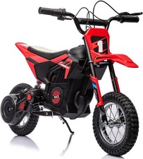 24V 250W Kids Electric-Powered Motorcycle Dirt Bike Speed 13mph for Ages 12 