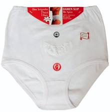 Damen Maxi Slips Unterhose Schlüpfer Baumwolle weiss Übergröße M-6XL 40-70