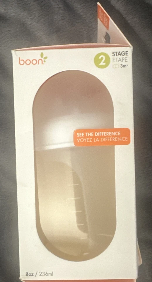 Boon Nursh Reusable Silicone Pouch Baby Bottle for Air Free Feeding 8oz Stage 3m - Изображение 2 из 3