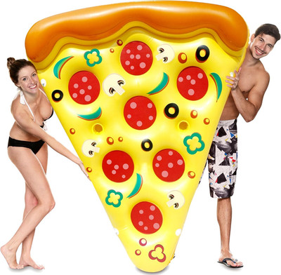 Giant Inflatable Pizza Slice Pool Float, Fun Pool Floaties, Swim Party Toy, Summ