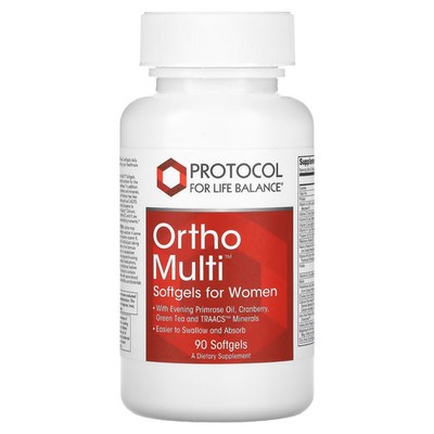 2 X Protocol for Life Balance, Ortho Multi for Women, 90 Softgels