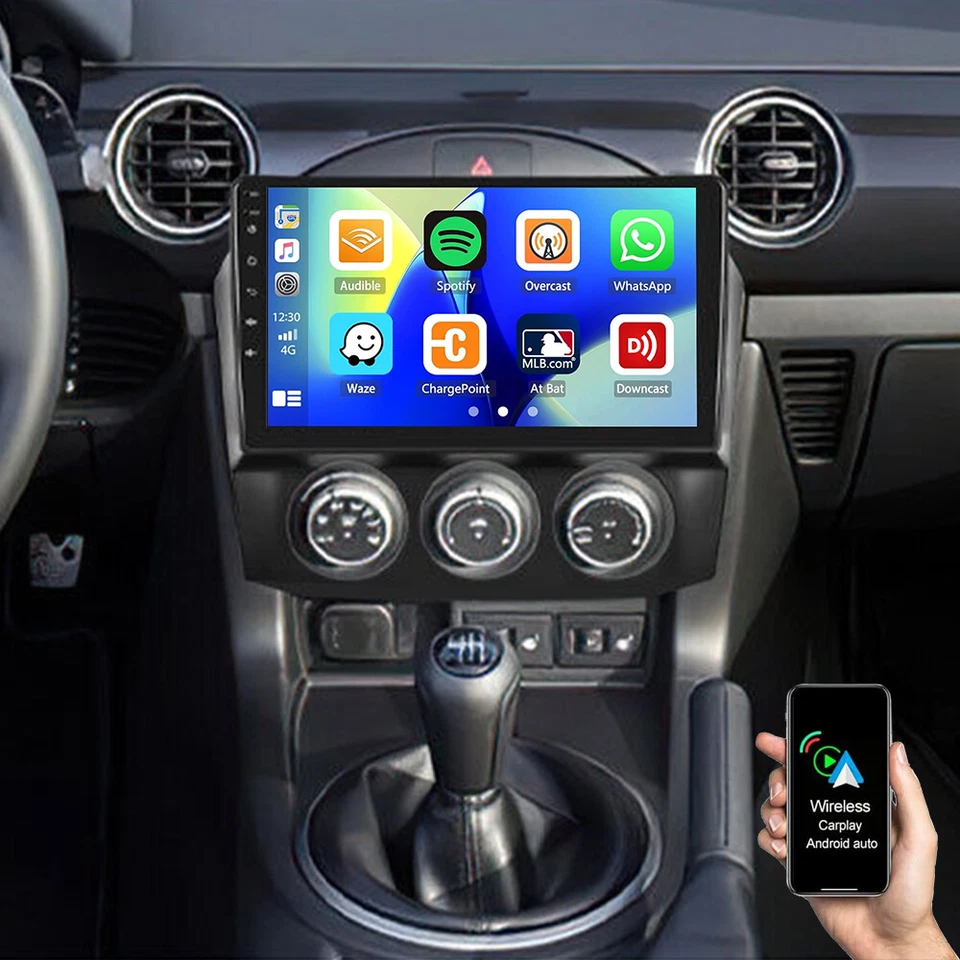 4+64GB For Mazda MX-5 Miata 2006-2021 Android 15 Car Radio Stereo CarPlay FM GPS Foto 2 de 4