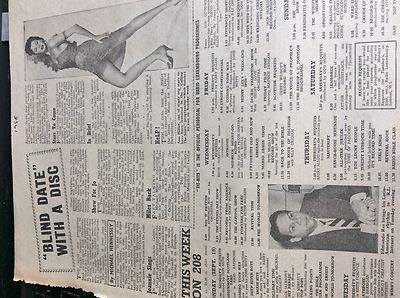 Q1-m Ephemera 1 Page Radio Luxembourg 208 Listings W/c sept 15th 1958 