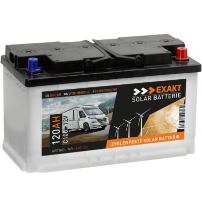 Solarbatterie 120Ah 12V USV Wohnmobil Antrieb Versorgung Boot Solar Batterie