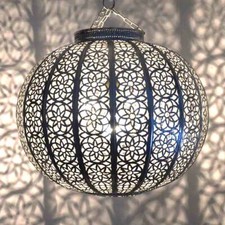 Orientalische Marokkanische Lampe Schwarz Leuchte Hängeleuchte Deckenleuchte