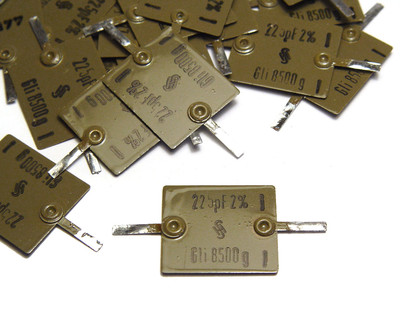 20x Glimmer-Kondensator Siemens 225 pF, 2%, Vintage Mica Capacitors, NOS