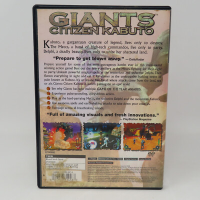Giants: Citizen Kabuto Sony PlayStation 2 PS2 Black Label Complete