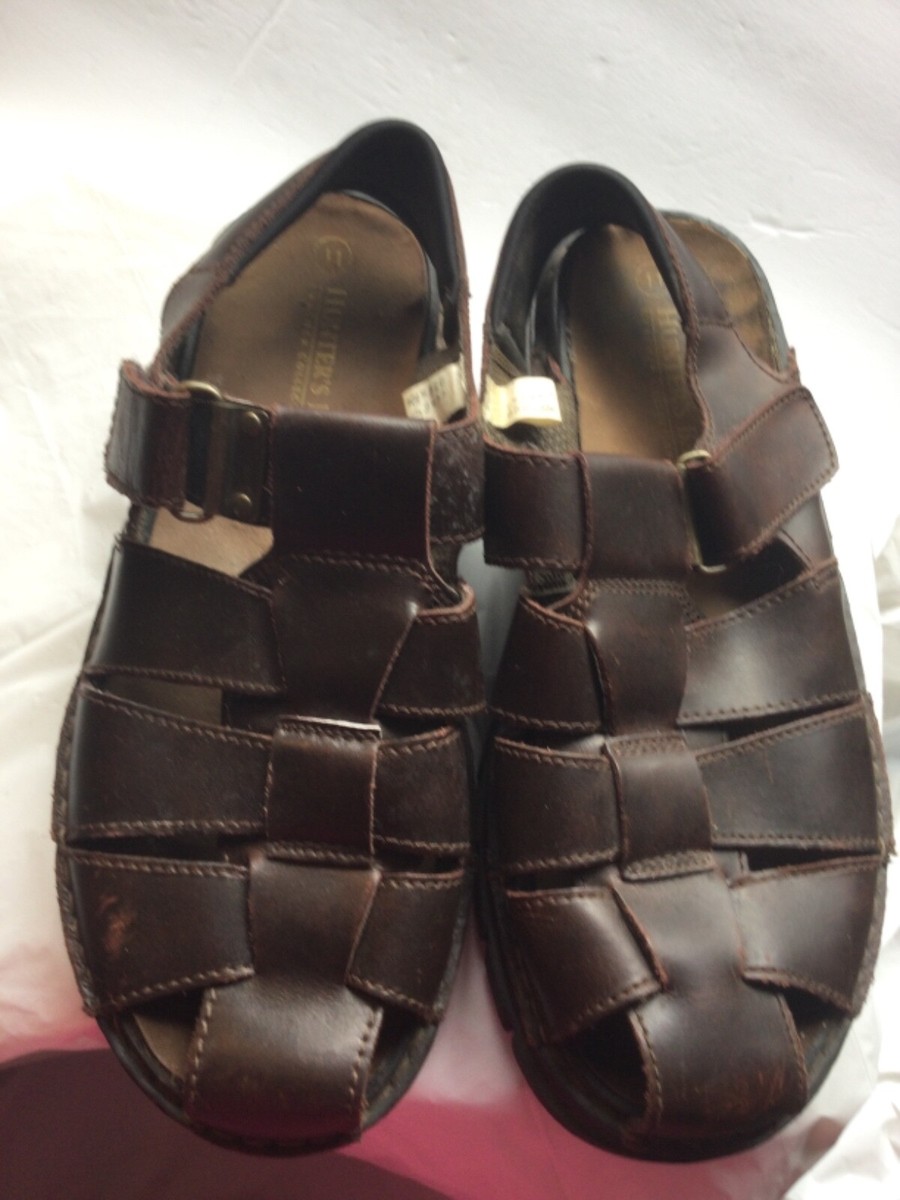 Hunter\'s Bay Leather Collection Men\'s Fisherman\'s Sandals, Brown, Size 11 Vintage Men main image 3