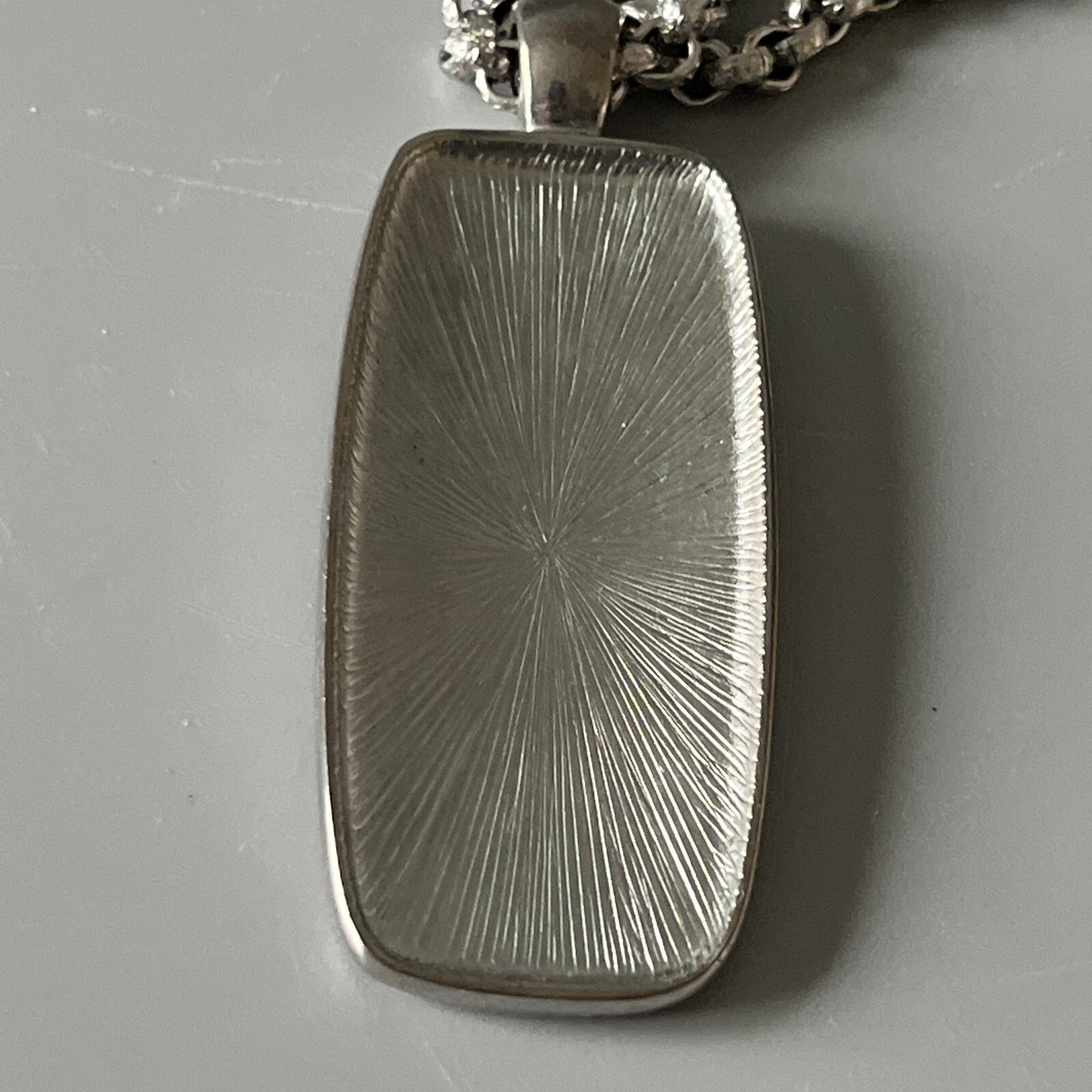 Pretty Vintage Large 1990s Rectangular Enamel Red… - image 3