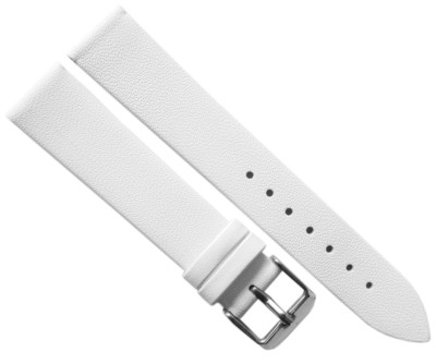 Minott | Uhrenarmband weiches Leder weiß glatt flach ohne Naht