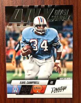 2022 Panini Prestige EARL CAMPBELL Any Given Sunday #13 Oilers vs Bengals