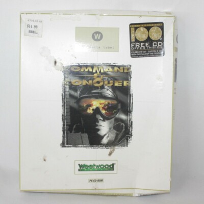 Command & Conquer PC Big Box Game White Label 1995 Westwood ** Empty Box Only