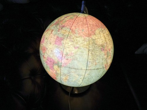 Vecchio Politischer Mappamondo Di Räth (1980) - Diametro: 33cm - Illuminato - Bild 9 von 9
