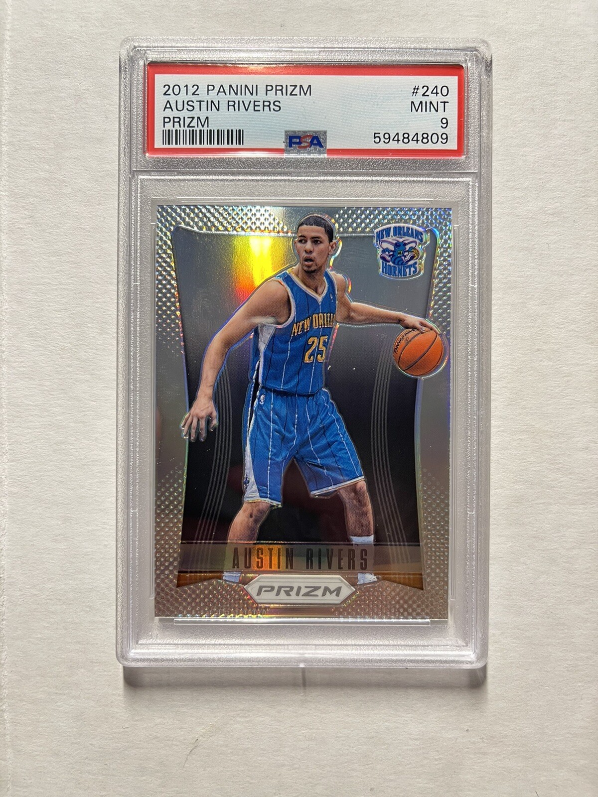 2012-13 Panini Prizm Silver Prizms #240 Austin Rivers Hornets RC Rookie PSA 9