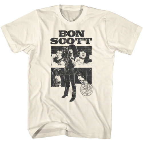 ACDC Bon Scott Vintage Gallery Men's T Shirt Rock Band Concert Tour Merch - Picture 1 of 3