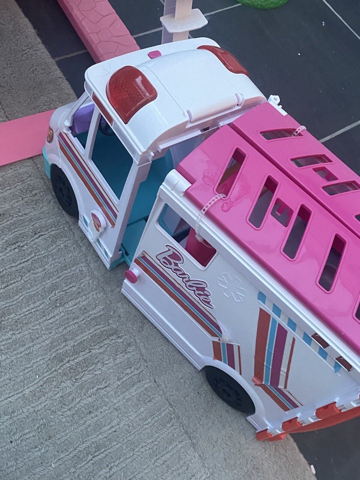 pink barbie dream house used with dolls and furniture eBay