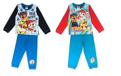 Jungen Paw Patrol Schlafanzug Langarm Hose Chase Marshall Rubble 18m - 5 Jahre