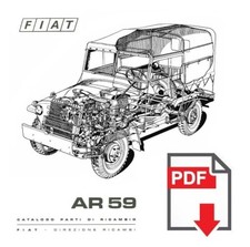 Fiat Campagnola 4x4 AR59 benzina 1101B Catalogo ricambi Manuale parti esplosi CD