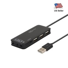 3 Port USB 2.0 Hub with External 7.1 Channel Sound Card Microphone Adapter