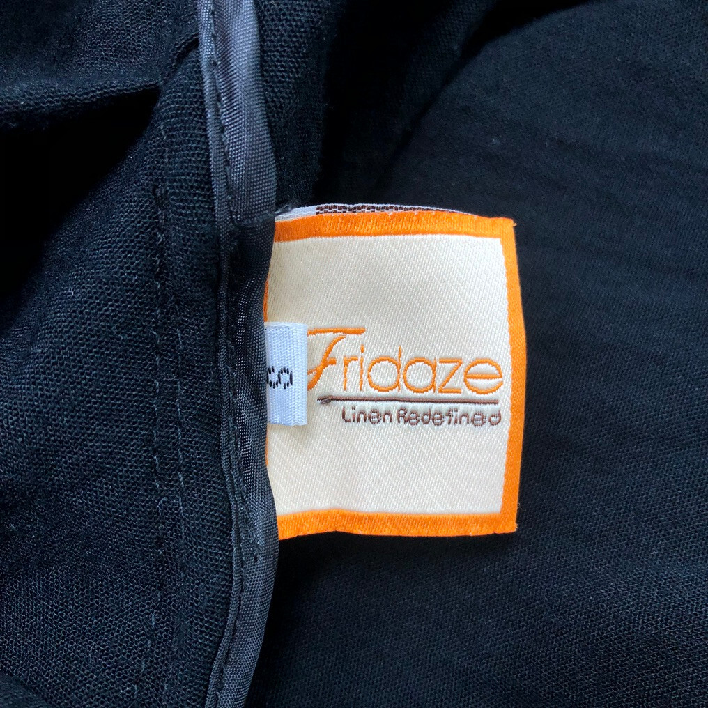 Fridaze Hidden Button Long Linen Jacket Size S Bl… - image 6