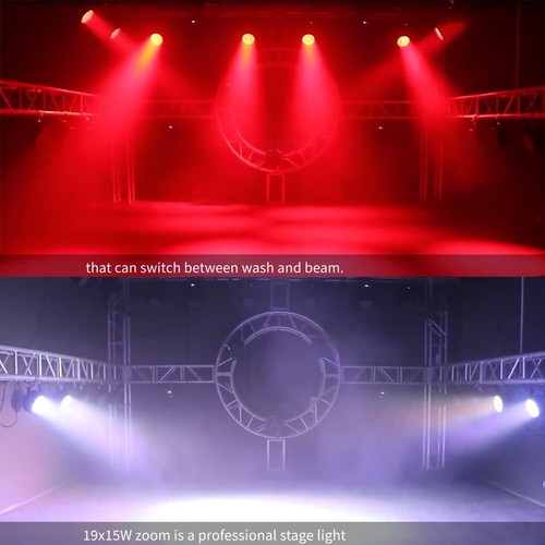 2PCS 380W LED Moving Head Light RGBW Zoom Beam Stage Wash Lighting DJ Party Lamp - Picture 9 of 22