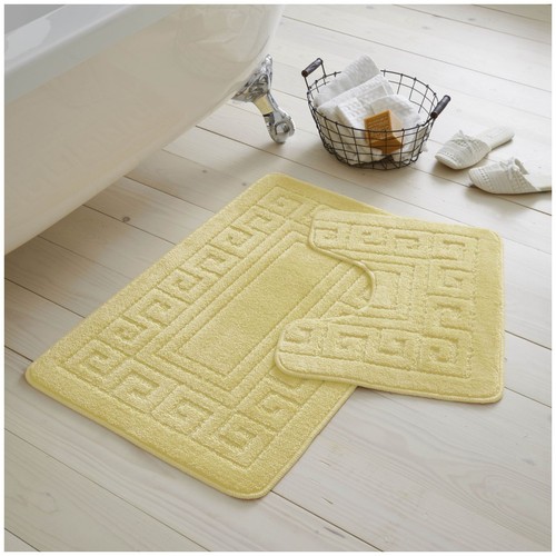 MEMORY LOOP BATH MAT SET PEDESTAL NON SLIP SUPER SOFT TOILET BATHROOM RUG 2PC - Picture 321 of 341