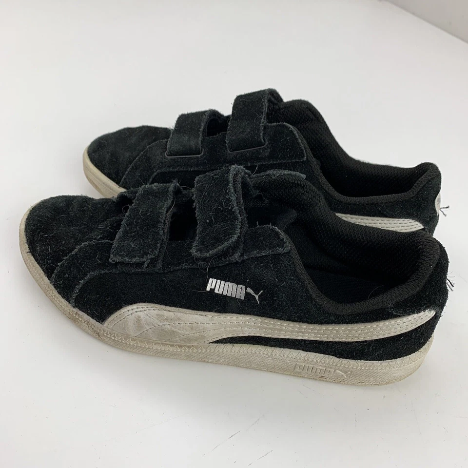 Черно-белые детские туфли Puma с замшевым ремешком размер 2,5 - Изображение 3 из 4