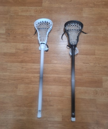Athletic Works Mini Lacrosse Sticks for Kids, 1 Black/1 White 30" Tall