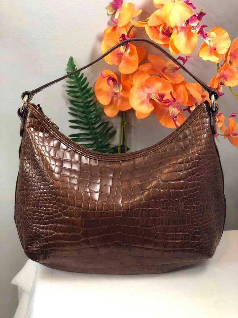 Embossed leather hotsell shoulder bag