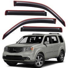 In-channel Window Visors Rain Guards Vent Shade For 2009-2015 Honda Pilot In-channel Window Visors Rain Guards Vent Shade For 2009-2015 Honda Pilot