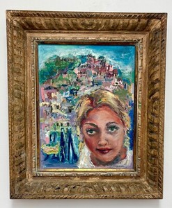 "Wish You Were Here!", Oryginalny obraz olejny, drewno oprawione, autorstwa Van Ness