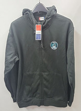 Clique Mens Jumper Size XL Black Full Zip Hooded Pockets Long Sleeves
