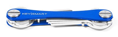 NEW KEYSMART KS019-R-BLUE KEY HOLDER ORGANIZER BLUE ALUMINUM HOLDS 2-8 KEYS
