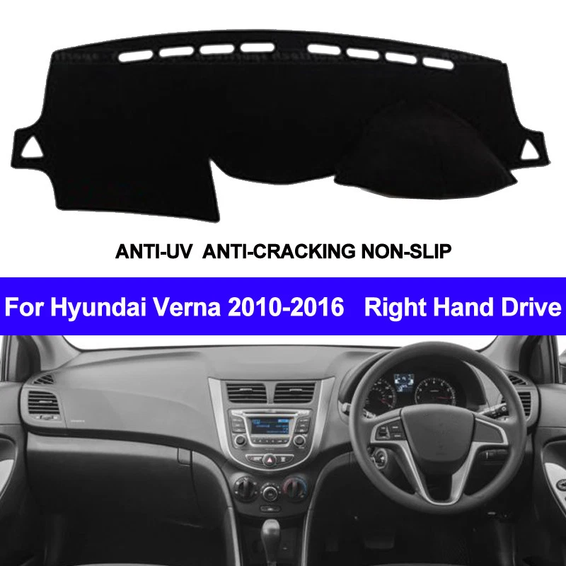 For Hyundai Verna 2010 2016 Dashboard mat DashMat Dash Cover Right