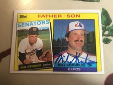 1985 Topps Mike Stenhouse Autographed Baseball Card Minnesota Twins Red Sox