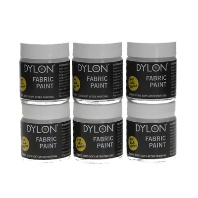 Dylon Stofffarbe 25 ml 6 x weiß insgesamt 6 Töpfe Stofffarbe Kleiderfarbe