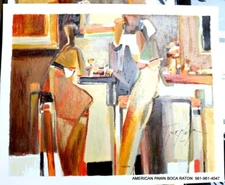 Yuri Tremler  "Bar Scene 1 " Serigraph on Paper Signed Ld.Ed 477 /490 Surrealism