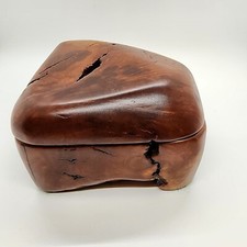 Medium Exotic Wood Burl Manzanita Box w/ Green Felt