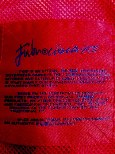 FUBU 2XL Red Windbreaker Jacket Lined Oversized Coat Vented 90s Original VTG - Picture 7 of 17