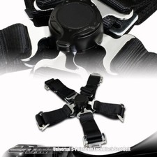 1 X Universal Black Heavy Duty 5-point Camlock Safety Harness Racing Seat Belt