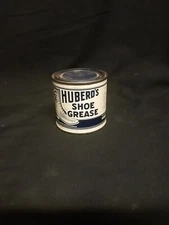 Vtg. Huberd's Shoe Grease, 7oz Tin, No Zip Code, No Bar Code